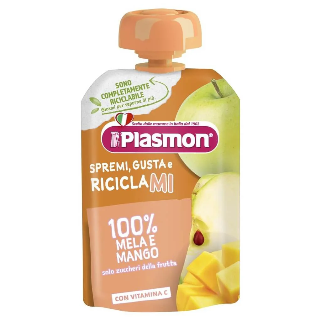 Пюре Plasmon из яблок и манго (7+ мес.), 100 г