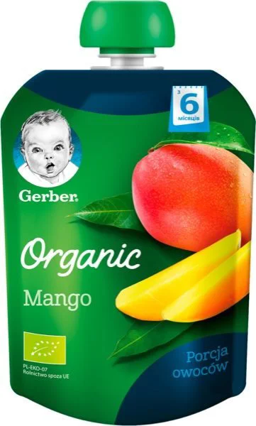 Piure organic Gerber de mango (4+ luni), 80 g