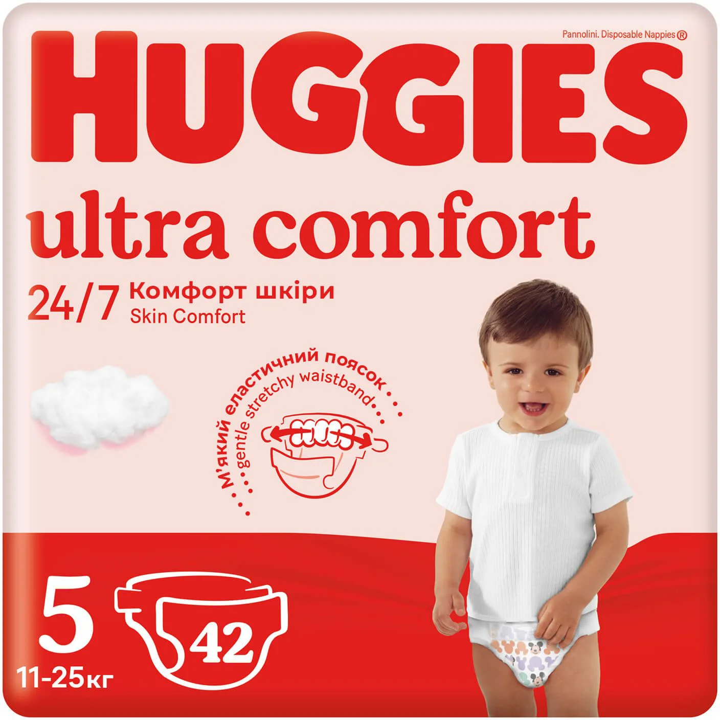 Подгузники Huggies Ultra Comfort Mega 5 Unisex (11-25 кг), 42 шт.