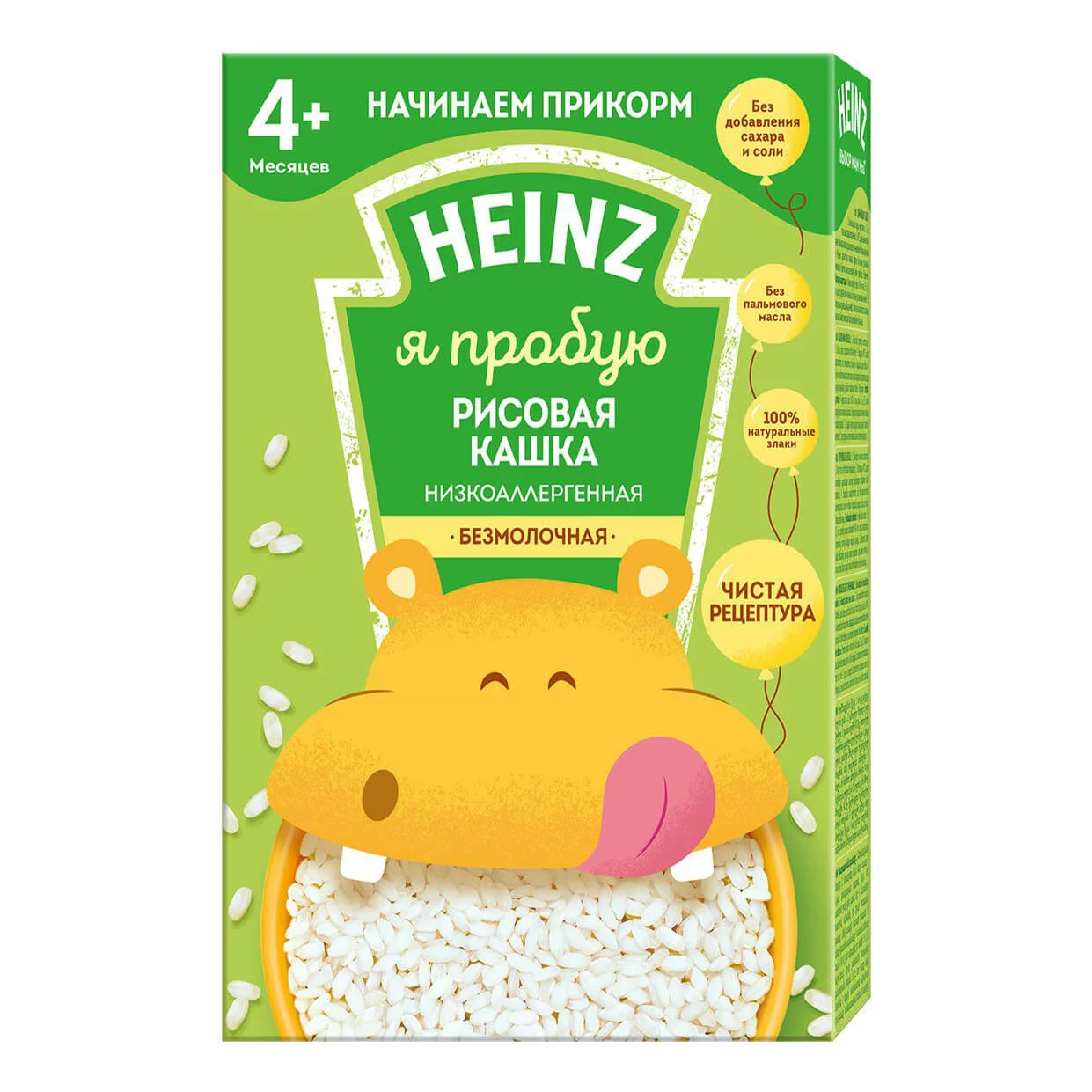 Каша рисовая безмолочная Heinz гипоаллергенная (4+ мес.), 160 г