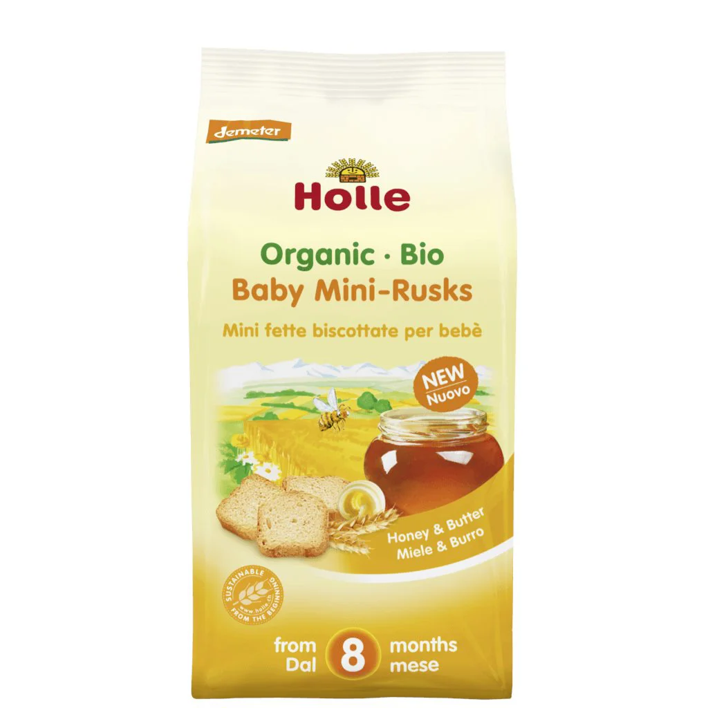 Pesmeti mini Holle Bio Organic de grau (8+ luni), 100 g