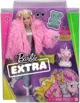 Set de joaca Barbie Extra cu geaca roz si porc unicorn