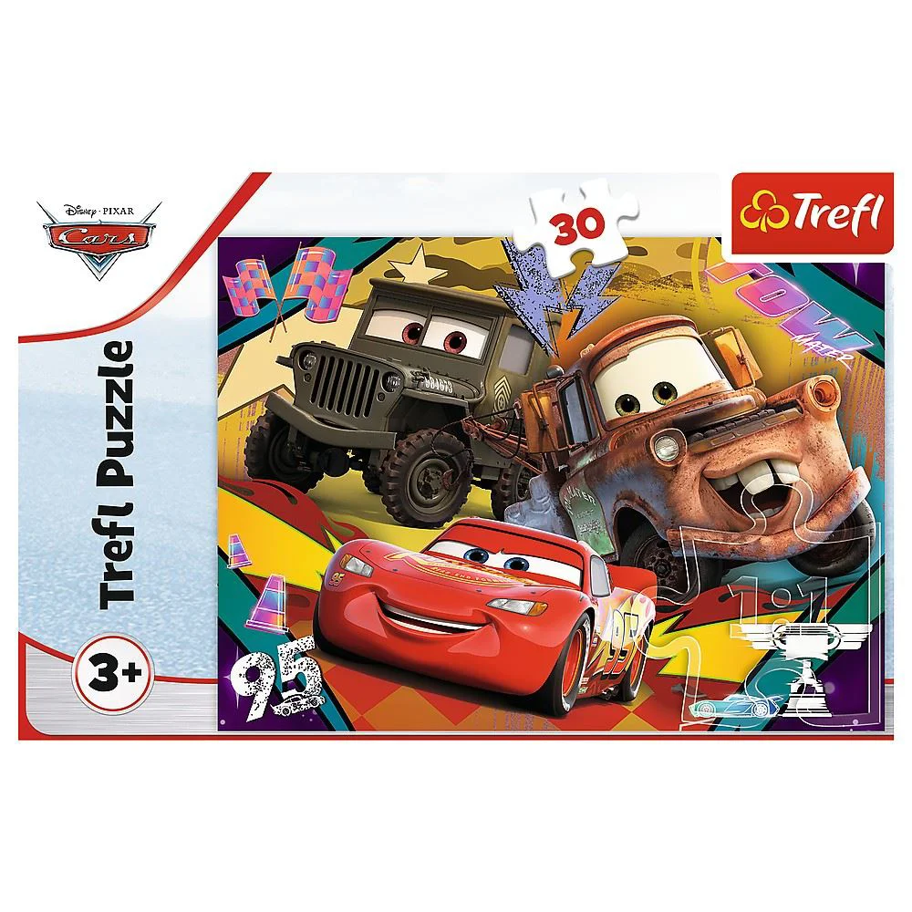 Puzzle Trefl Disney Cars 3, Masini de viteza, 30 piese