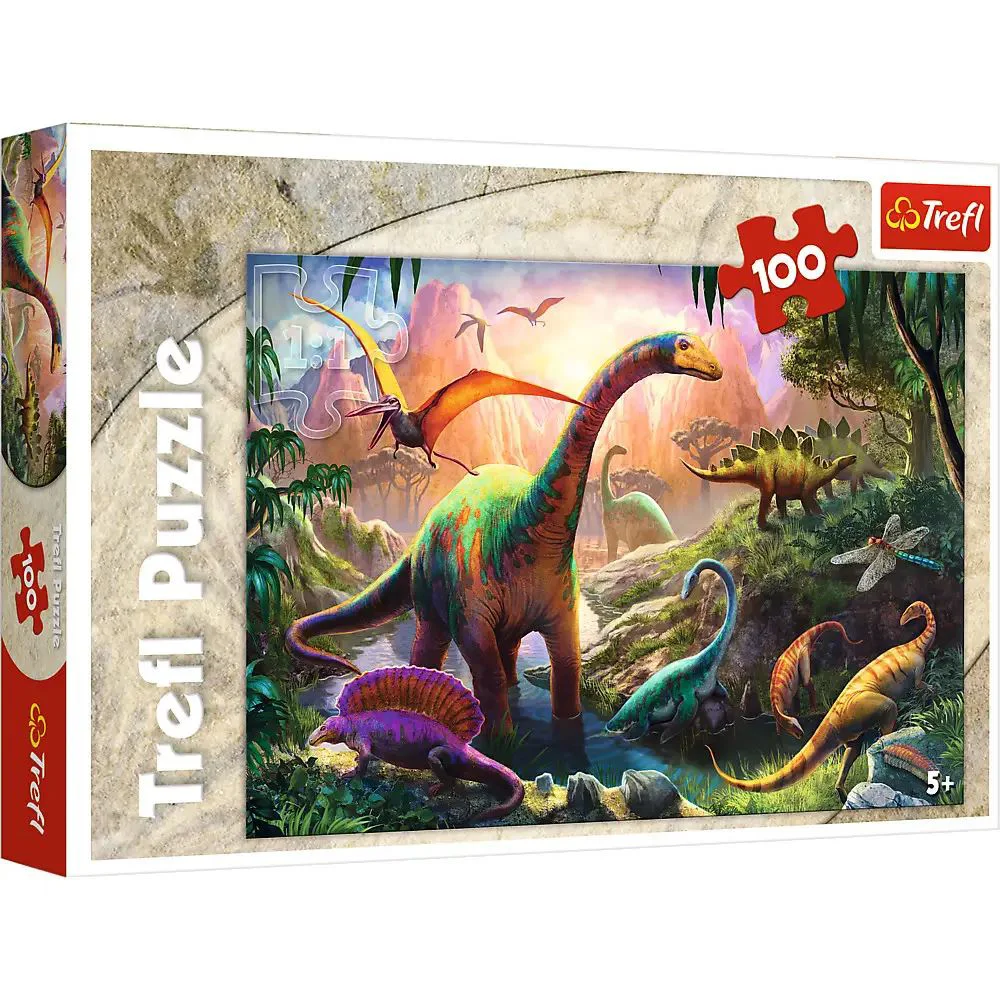 Пазл Trefl Планета динозавров, 100 элементов