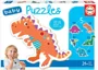Puzzle Educa 5 in 1 pentru copii, Dinozauri