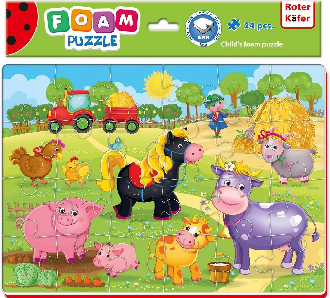Puzzle moi Roter Kafer A4 Imagini vesele, Ferma, 24 piese