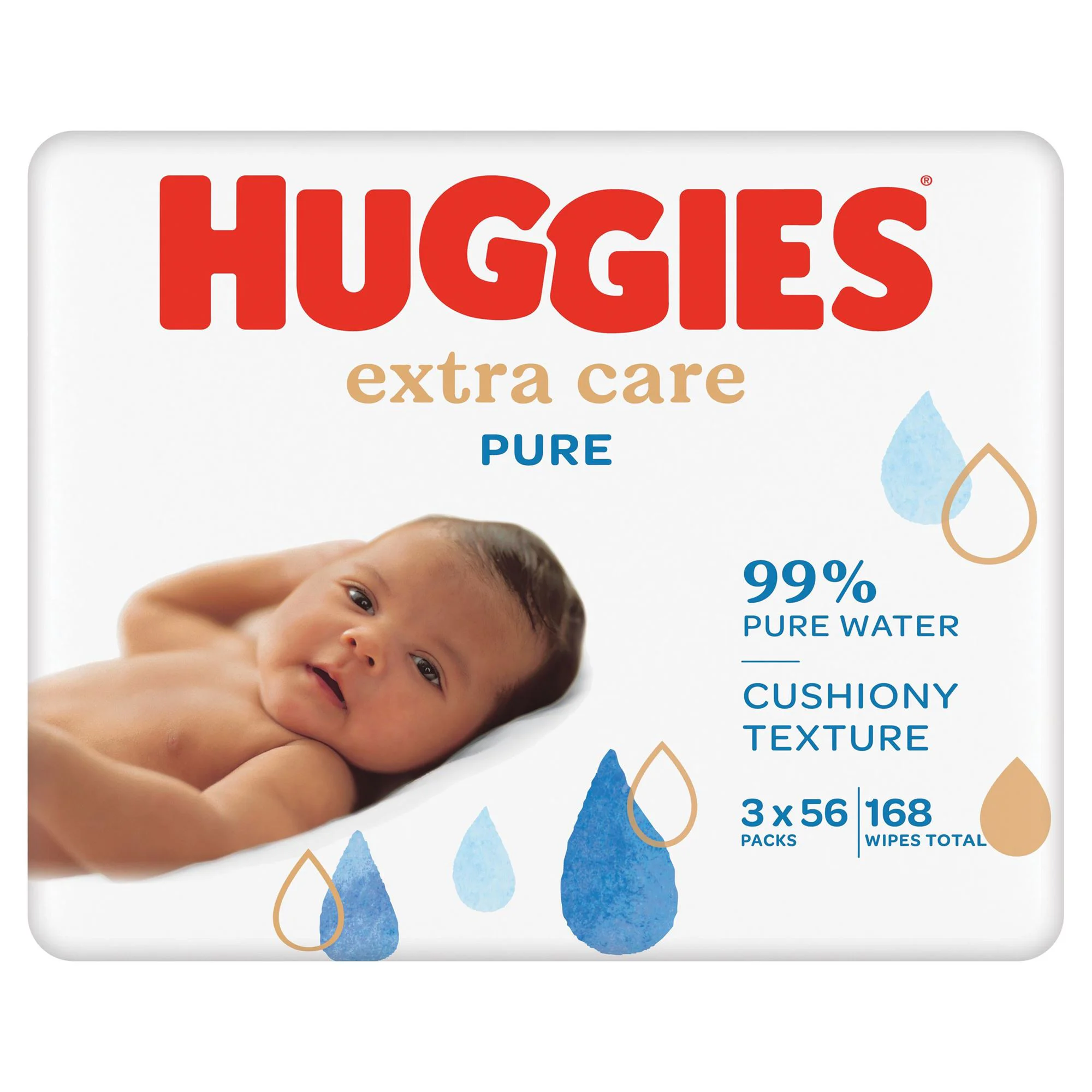Servetele umede Huggies Pure Extra Care, 168 buc.