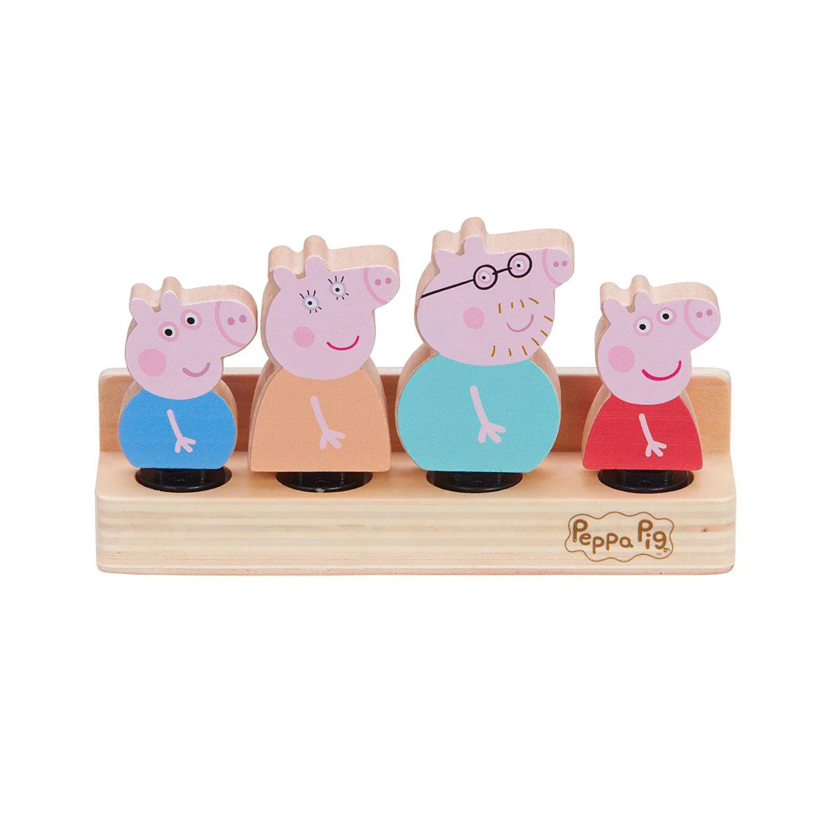Set de joaca din lemn Peppa Pig Familia Peppei