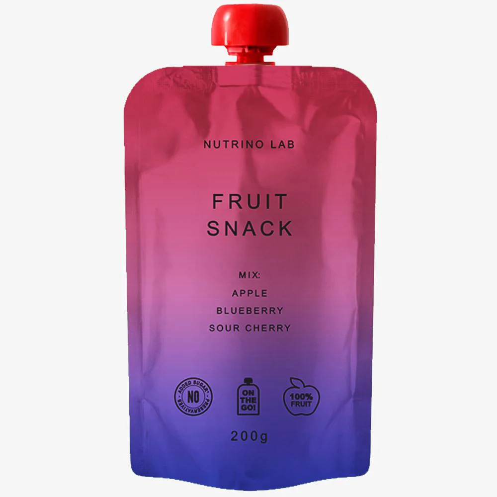 Пюре Nutrino Lab "Fruit Snack" Яблоко-черника-вишня, 200 гр