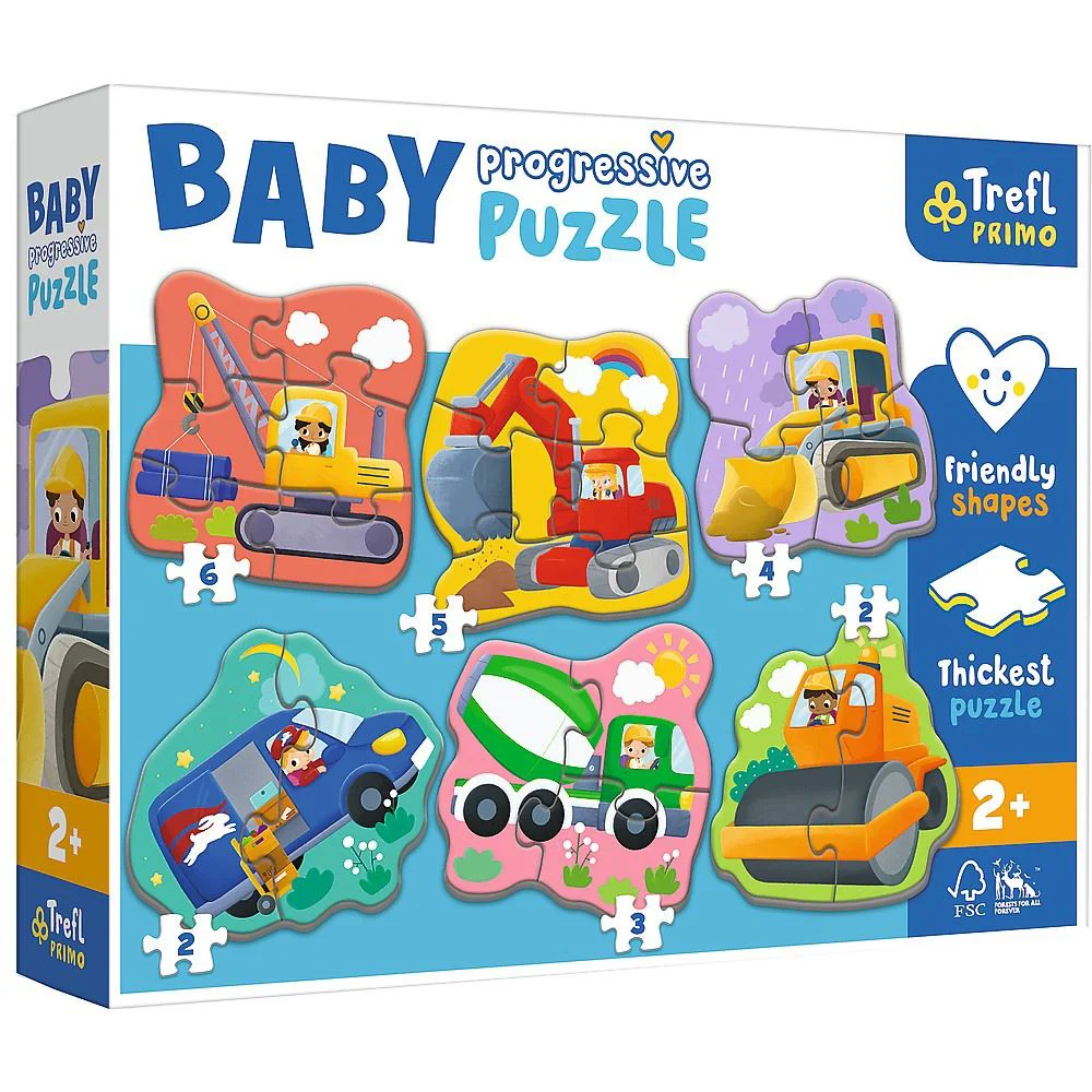 Puzzle Trefl Baby Progressive Vehicule