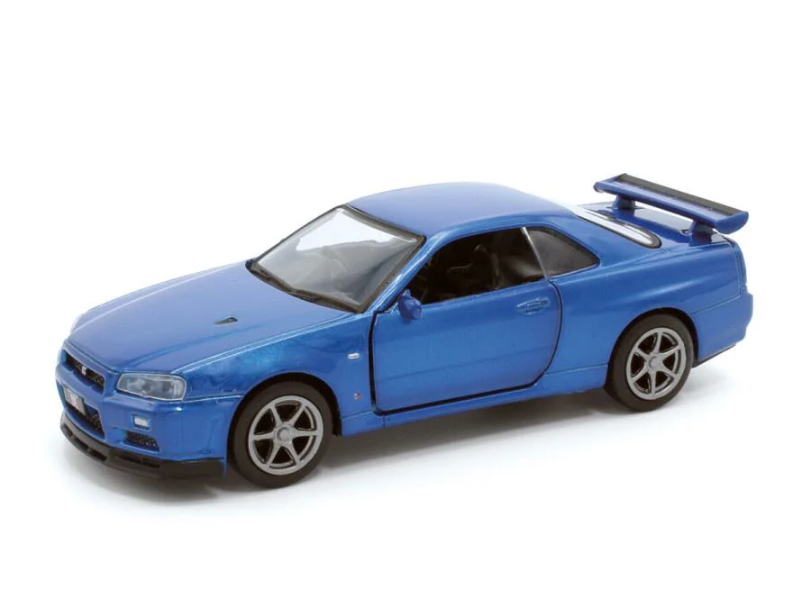 Macheta auto Nissan GT-R34 V-Spec II,  1:36, Blue