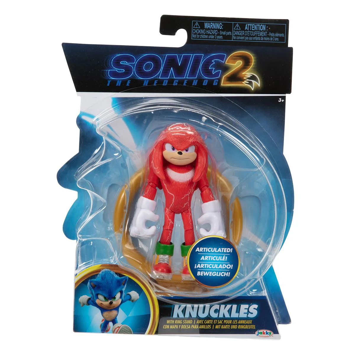 Figurina cu articulatii Sonic the Hedgehog Knuckles 2 W2, 10 cm