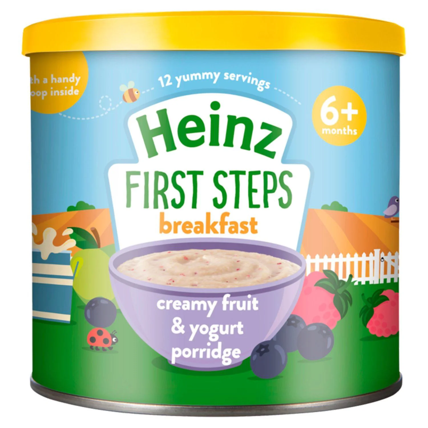 Каша Heinz First Steps Злаки, фрукты, йогурт (6+ мес.), 240 г