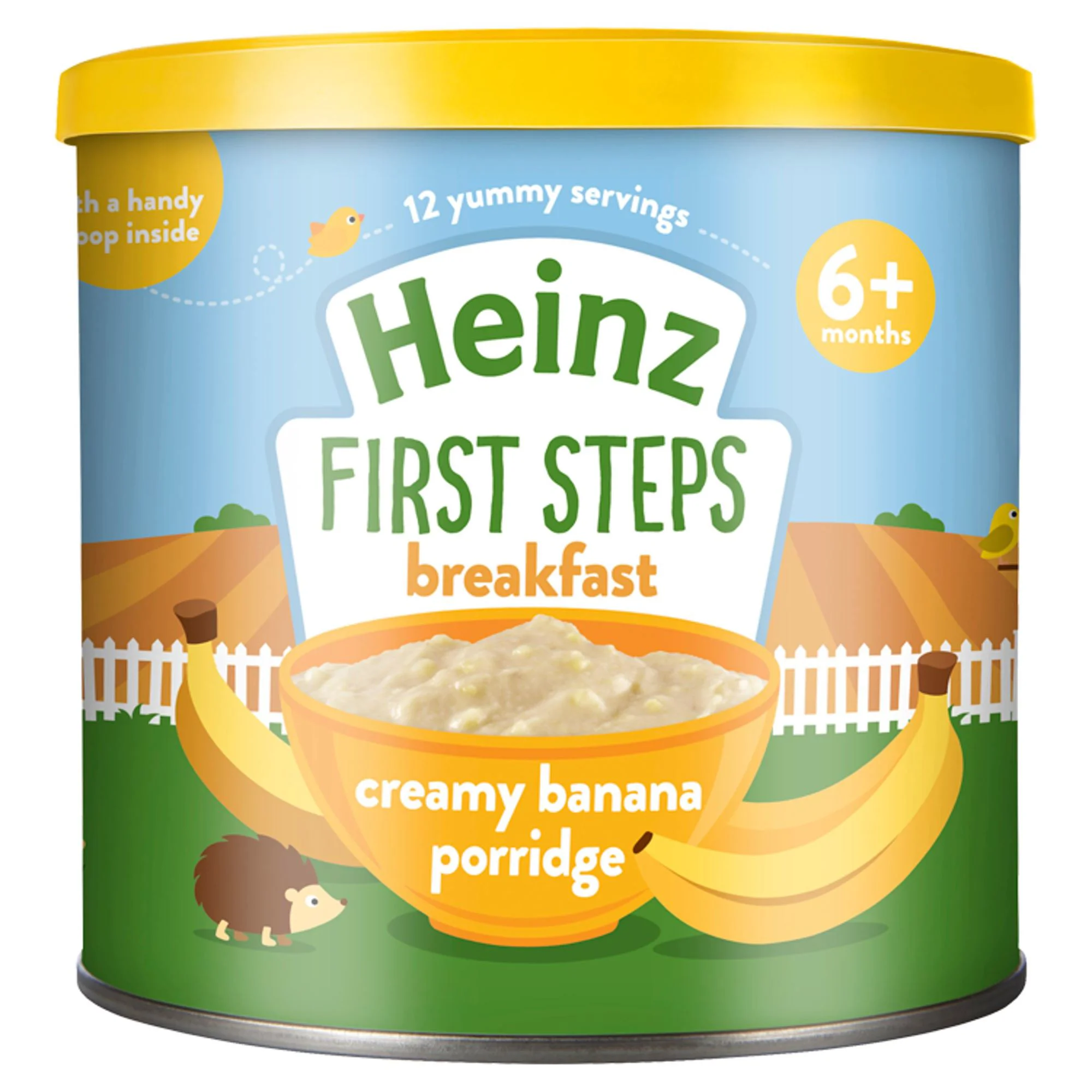 Terci Heinz First Steps Cereale, banane si lapte (6+ luni), 240 g