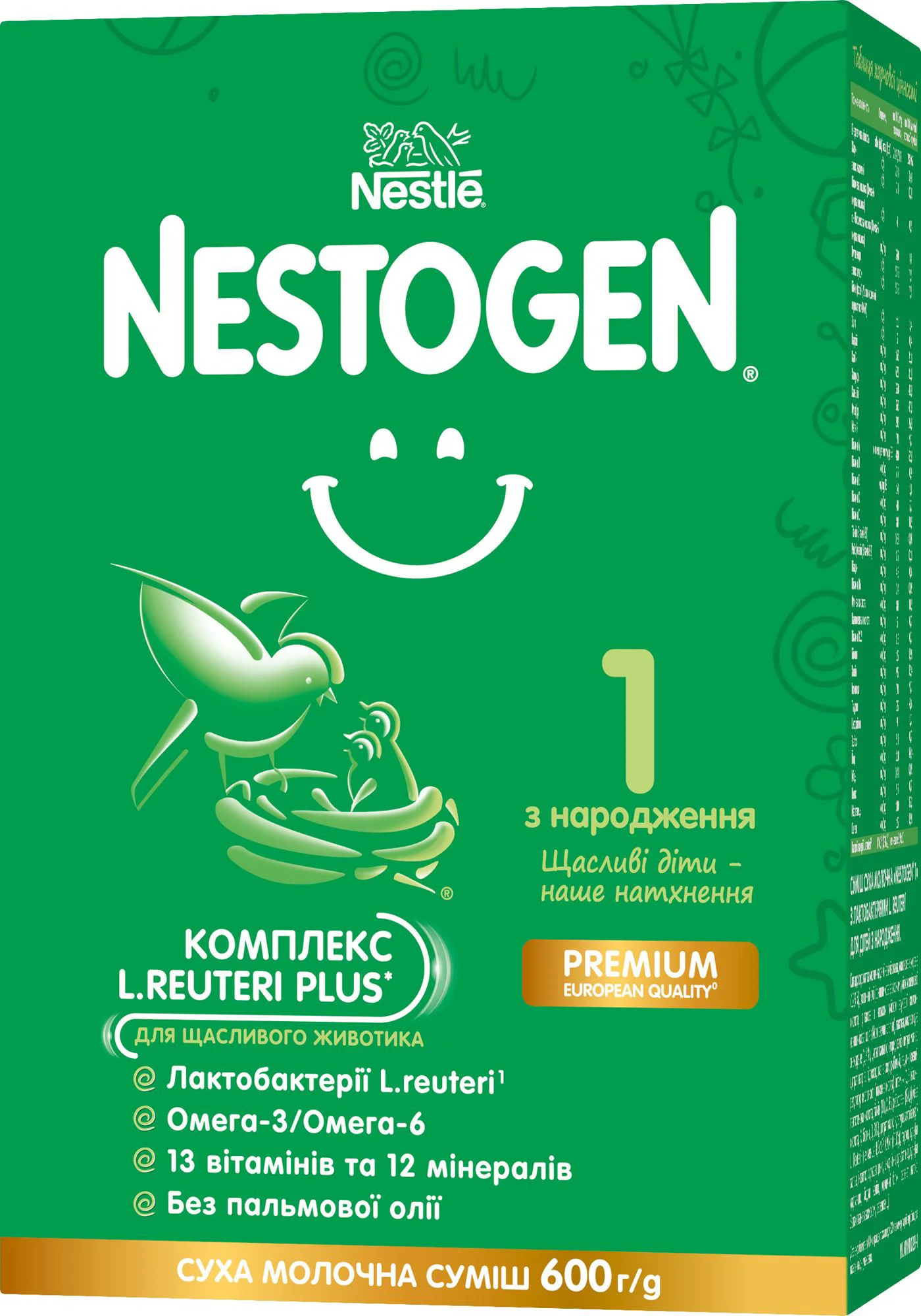Детская молочная смесь Nestle Nestogen 1 Premium (0+ мес.), 600 г