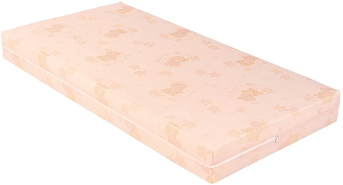 Saltea pentru patut KikkaBoo Extra Comfort Bear Pink, 120x60x12 cm