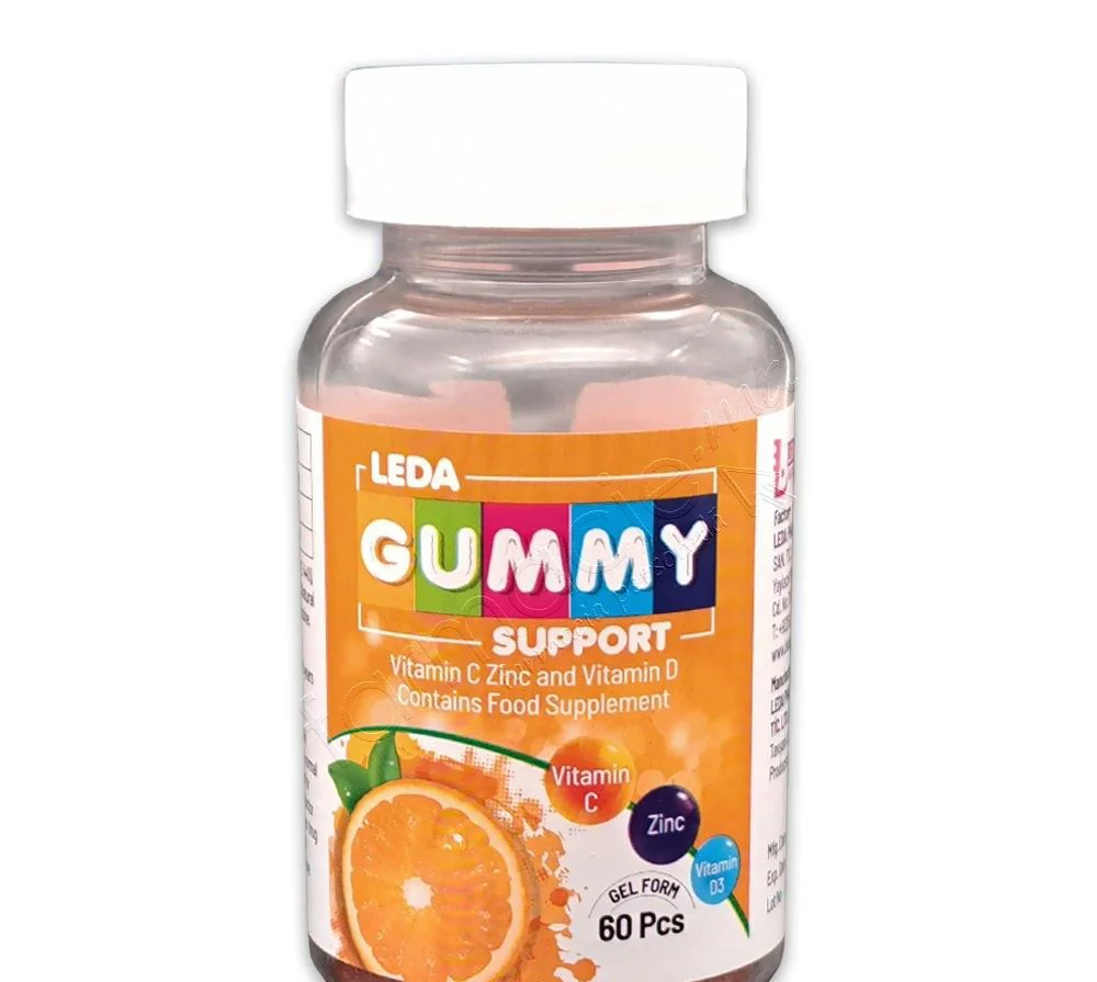 Supliment alimentar Leda Gummy Support Vit. C+D3+Zinc, 60 buc.