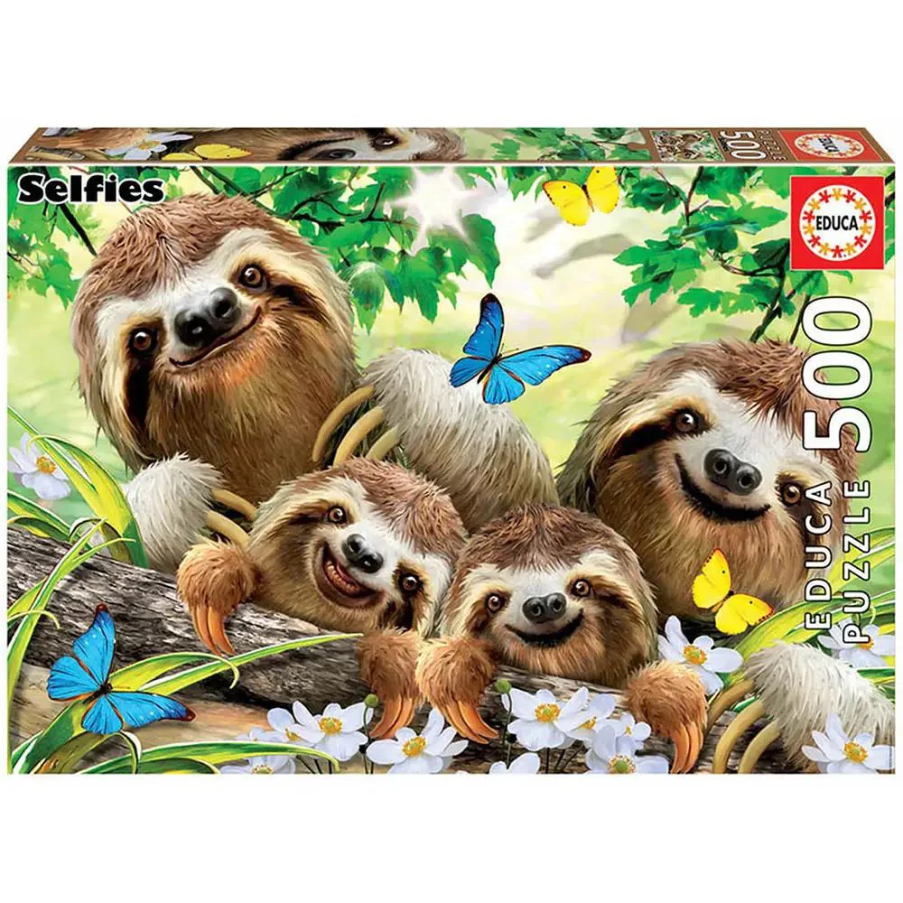 Puzzle Educa Sloth Family Selfie, 500 piese