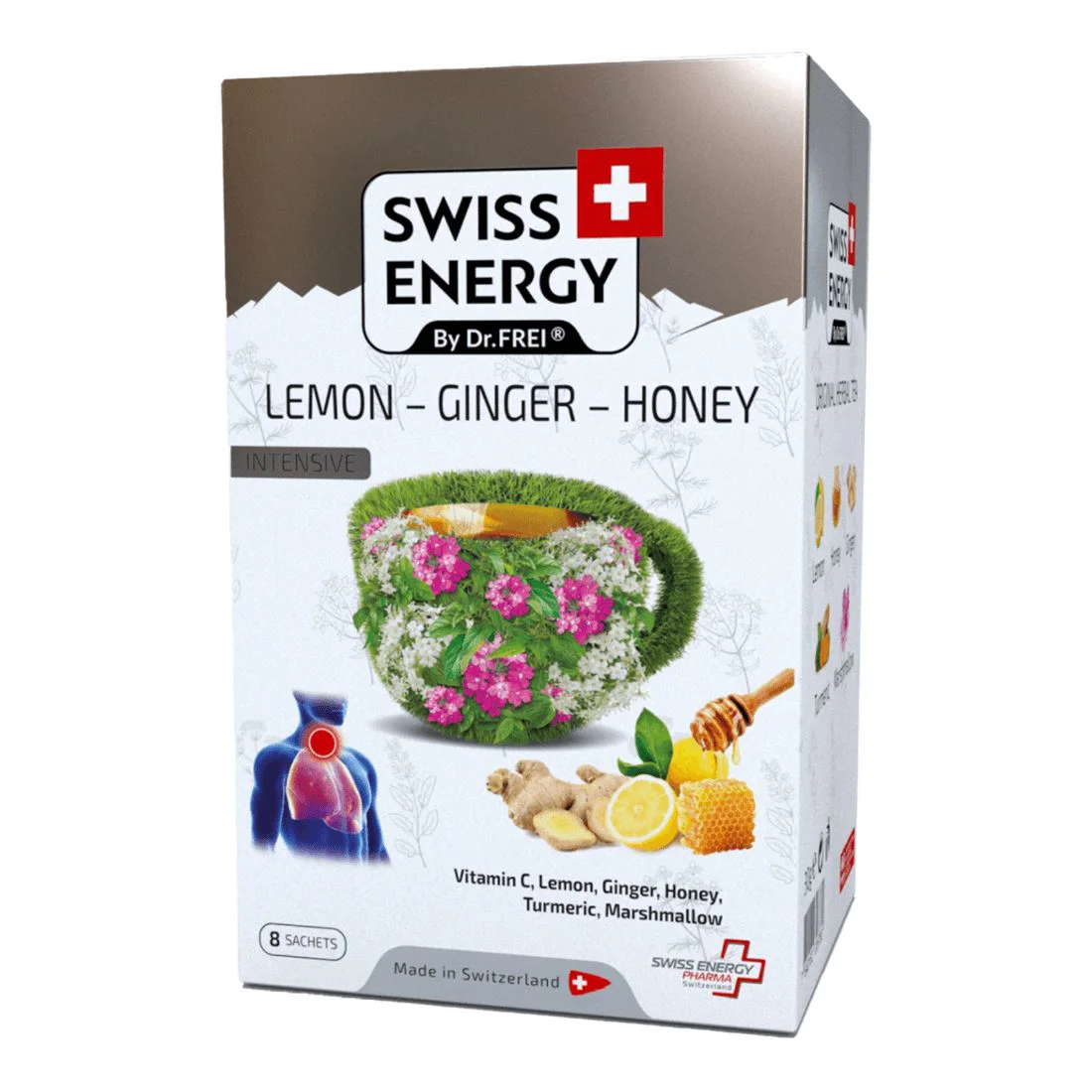 Травяной чай Swiss Energy Herbal Лимон, Имбирь и Мед, 60 г