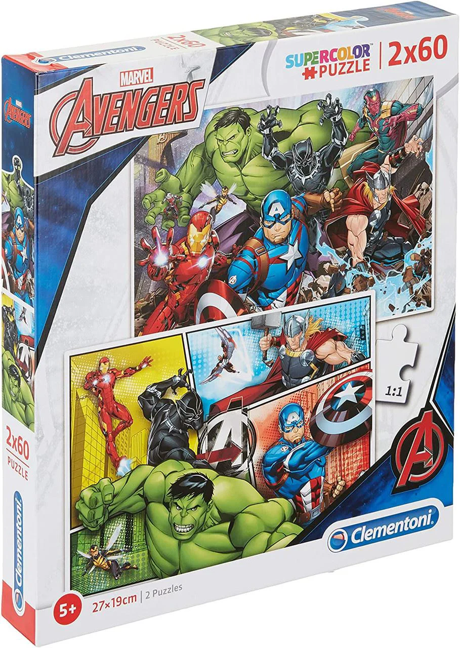 Puzzle Clementoni SuperColor The Avengers, 2x60 piese