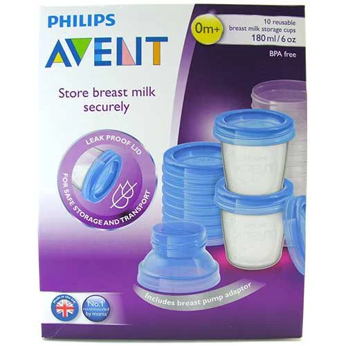 Recipiente pentru stocarea laptelui Philips AVENT, 10 buc.