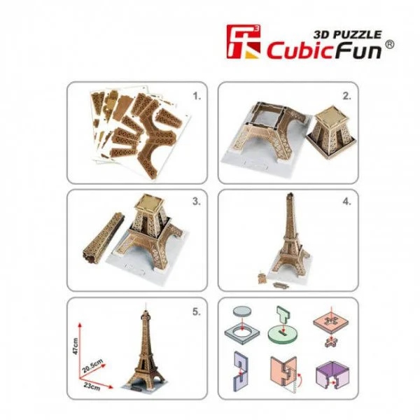 Puzzle 3D CubicFun Eiffel Tower