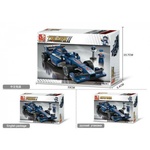 Constructor Sluban Formula F1 Racing Car &quot;BLUE LIGHTNING&quot;