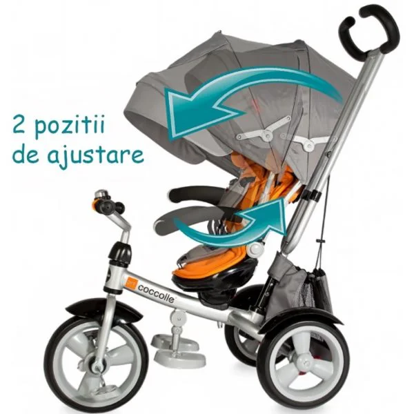 Tricicleta multifunctionala Coccolle Giro oranj