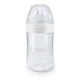 Biberon din plastic NUK Nature Sense cu tetina din silicon (6-18 luni), 260 ml