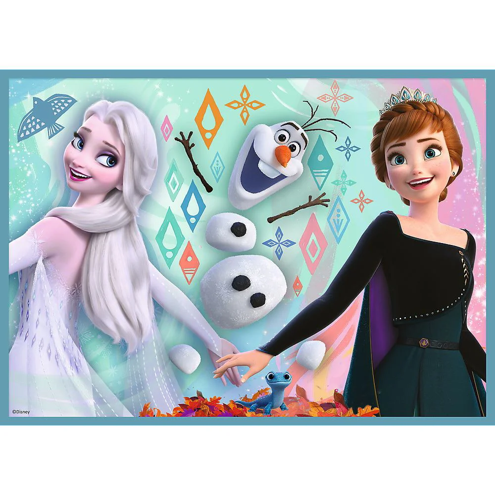 Puzzles Trefl 4 in 1 Disney Frozen 2, Uimitoarea lume Disney