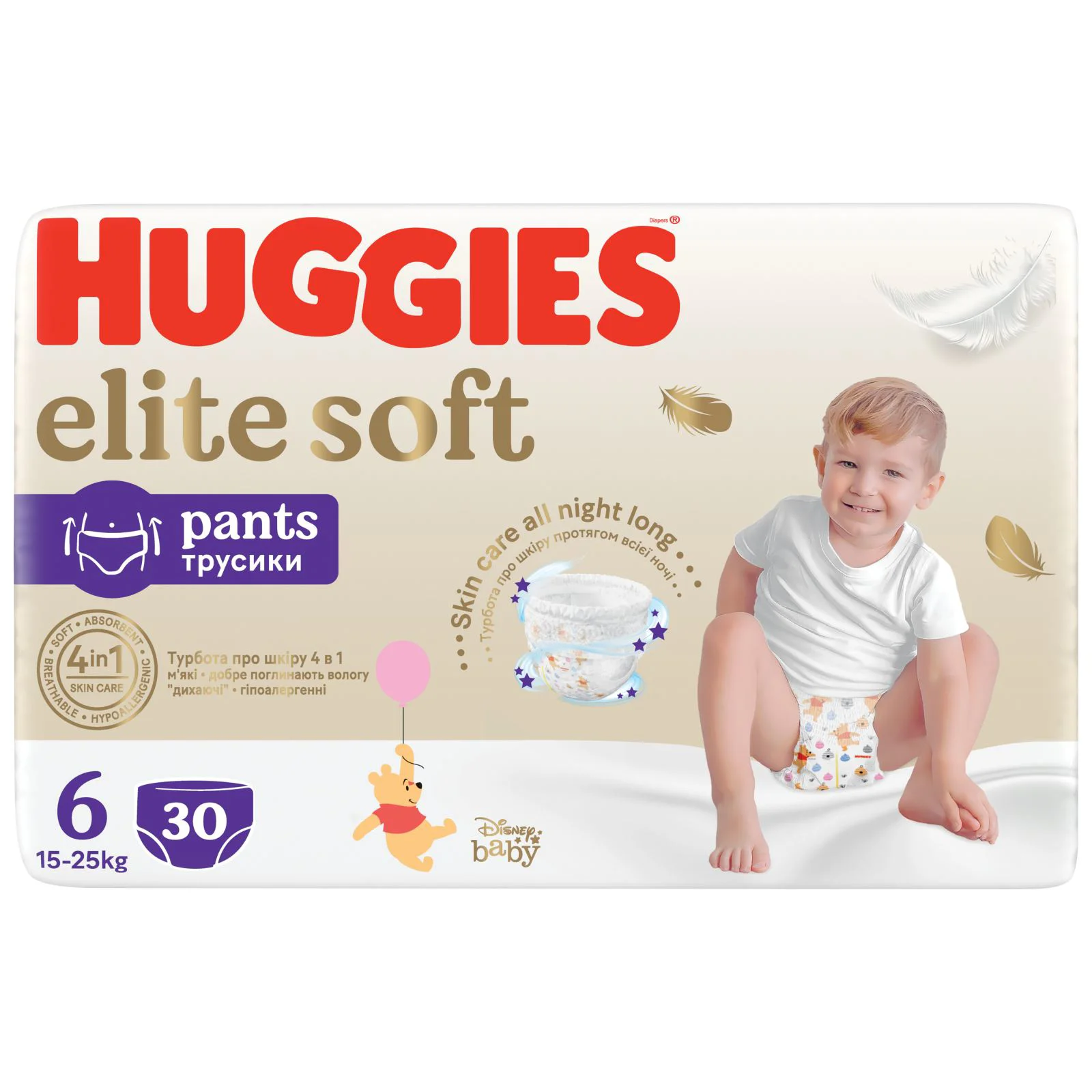 Трусики Huggies Elite Soft Mega 6 (15-25 кг), 30 шт.