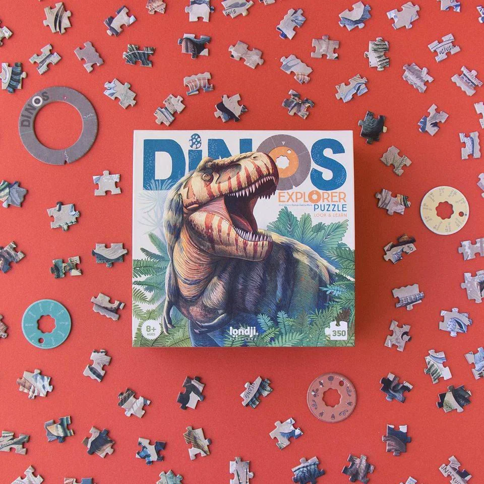 Puzzle Londji Explorator de dinozauri, 350 piese