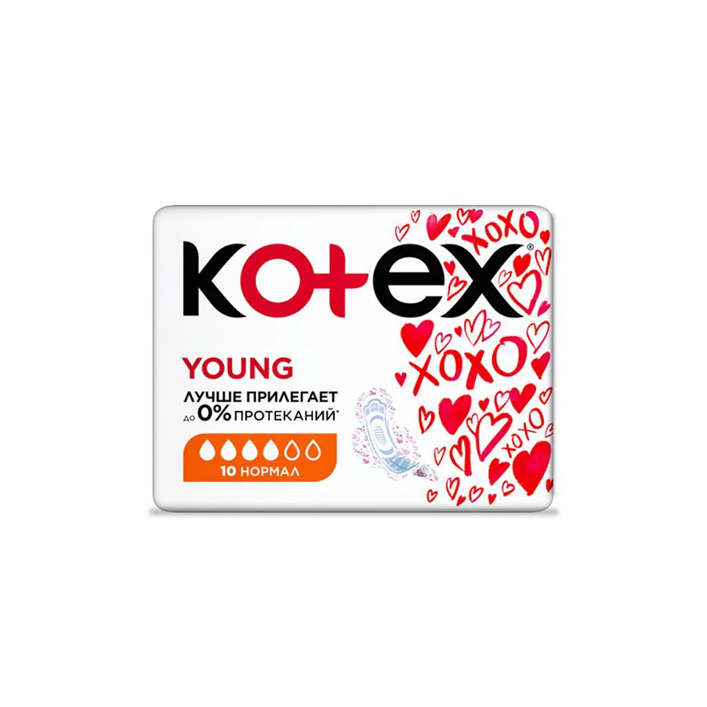 Прокладки гигиенические Normal Young Kotex, 10шт.