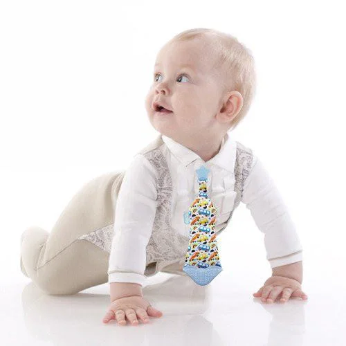 Детский галстук с аксессуаром для прорезывания зубов BabyJem Blue