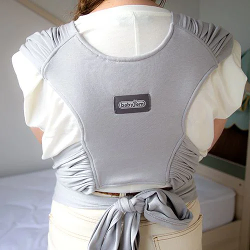 Sistem de purtare wrap elastic pentru bebelusi BabyJem Gri