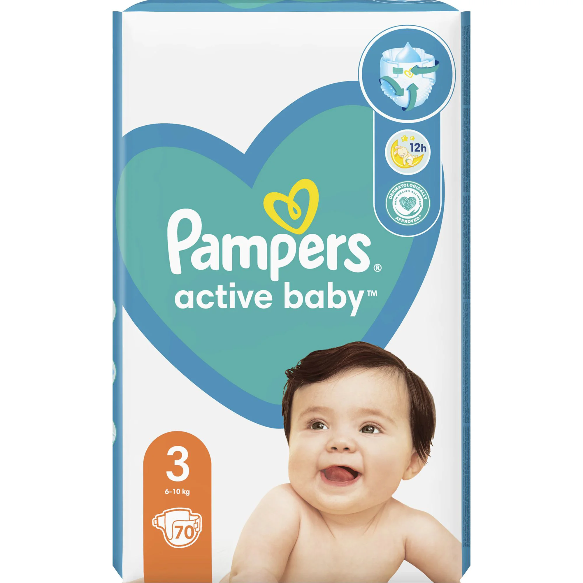 Scutece Pampers Active Baby 3 Midi (6-10 kg), 70 buc.