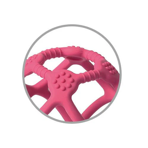 Игрушка для прорезывания зубов BabyOno из силикона, Фуксия розовый