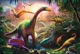 Puzzle Trefl Lumea dinozaurilor, 100 piese
