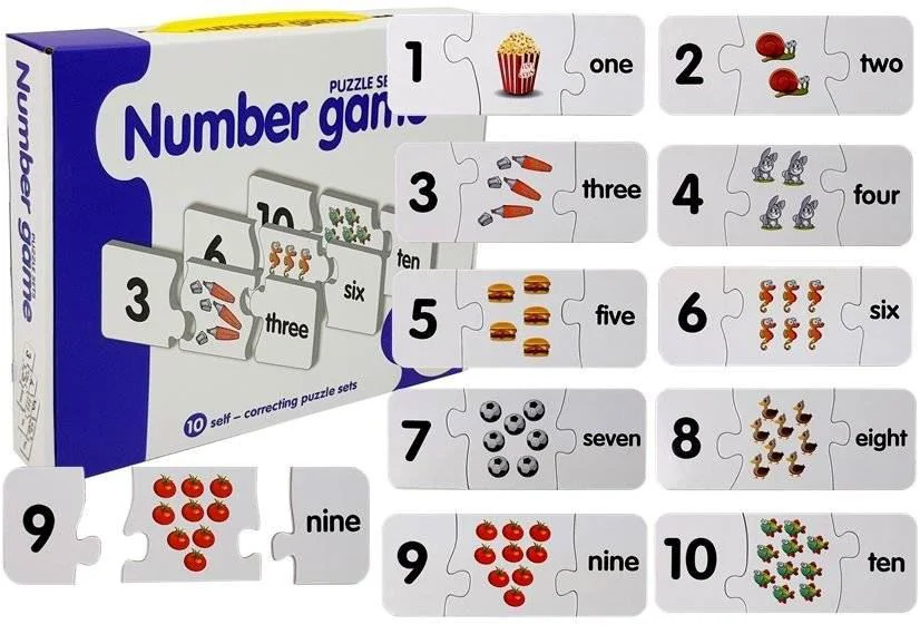 Puzzle educational LeanToys Numere