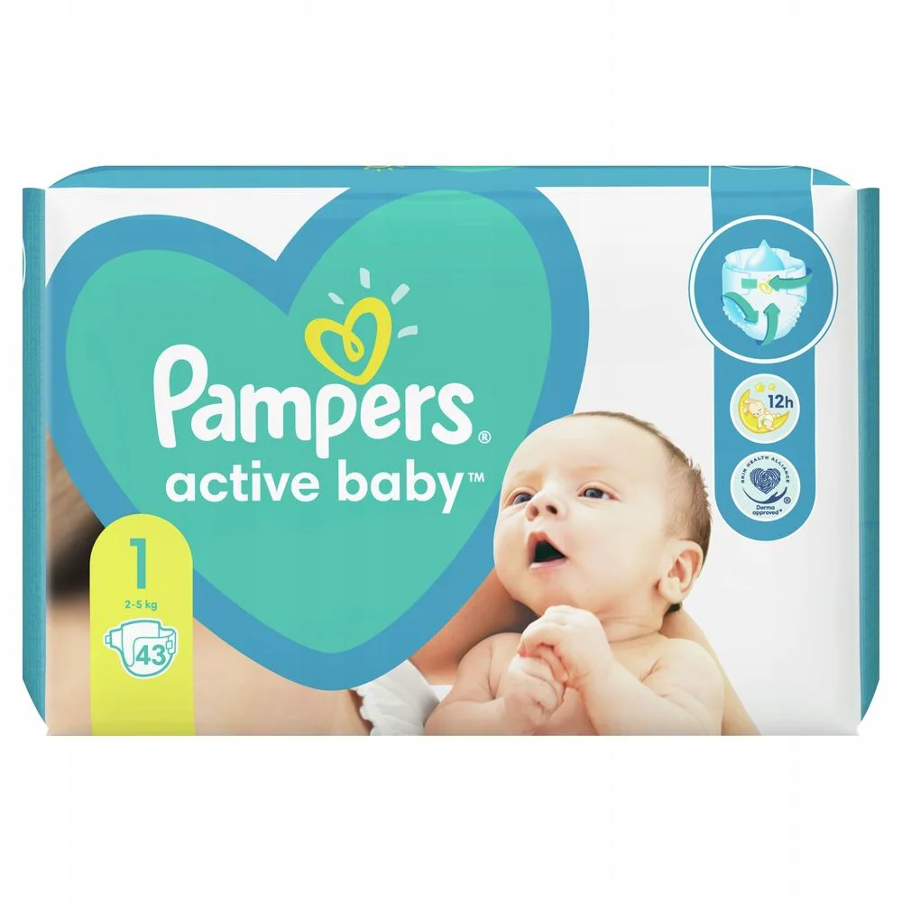 Scutece Pampers New Baby 1 (2-5 kg), 43 buc.