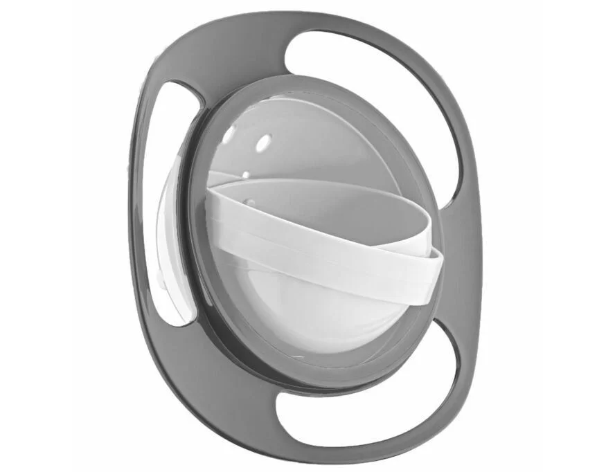 Многофункциональная миска с крышкой и вращением на 360 градусов BabyJem Amazing Bowl Grey
