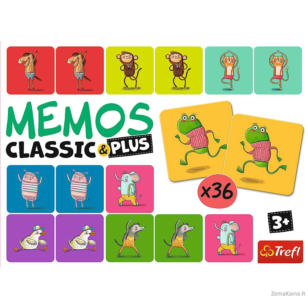 Joc educativ Trefl Memos classic, Move and play