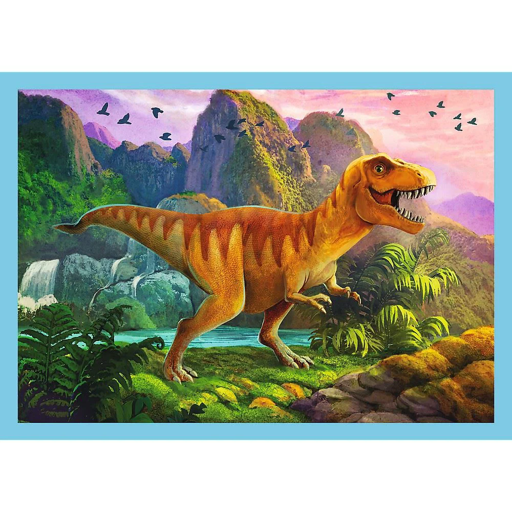 Пазл Trefl 4 в 1 Уникальные динозавры