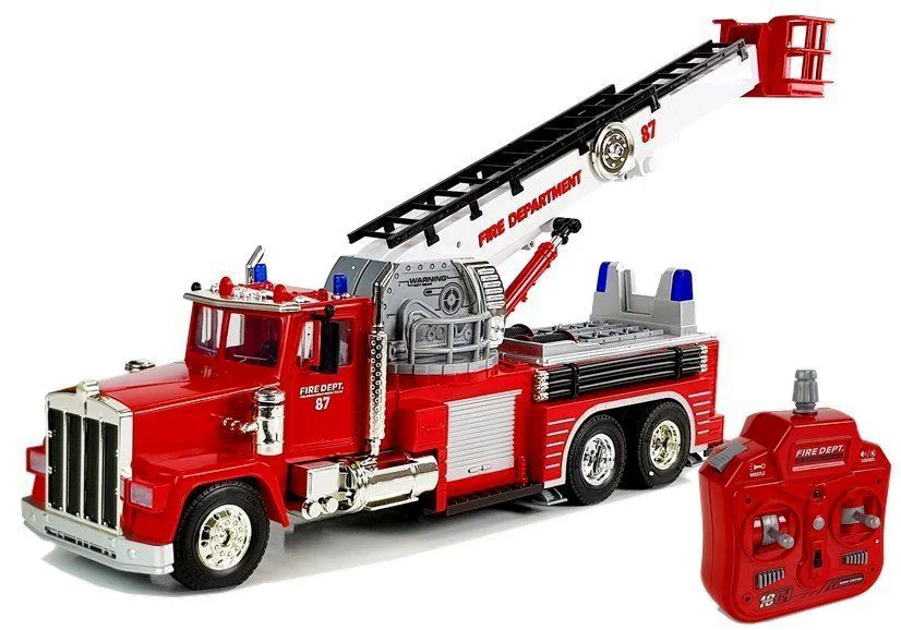Jucarie interactiva Lean Toys Masina de pompieri cu RC