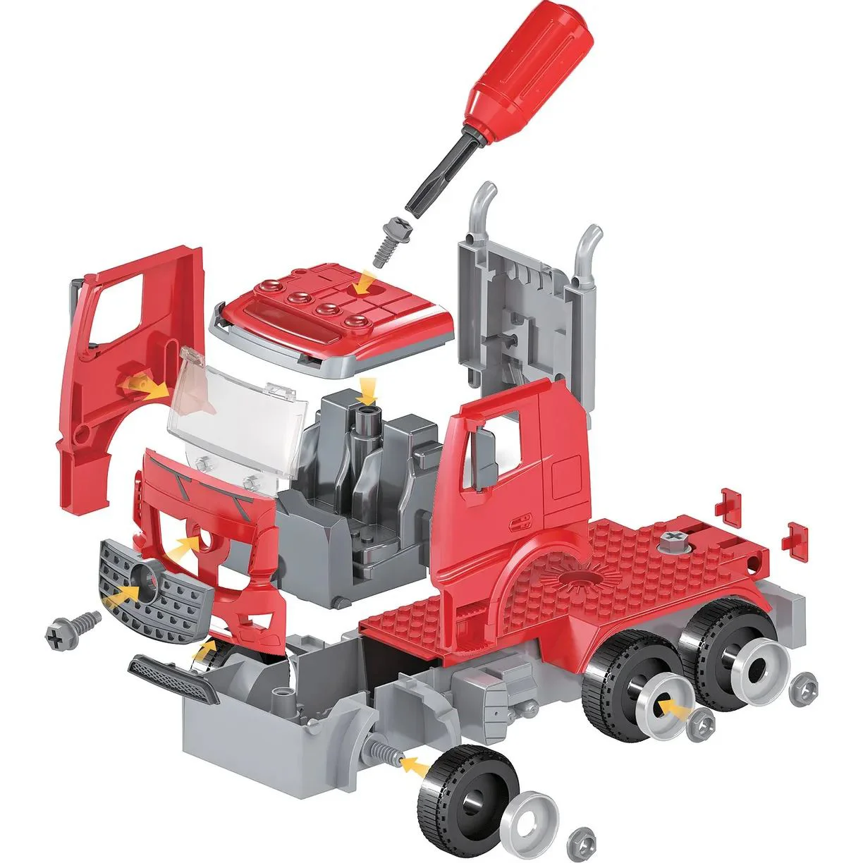 Constructor Funky Toys Masina de pompieri (sunet si lumini)