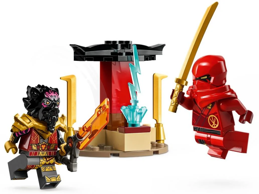 Set de constructie Lego Ninjago Infruntarea dintre Kai si Ras, 103 el.