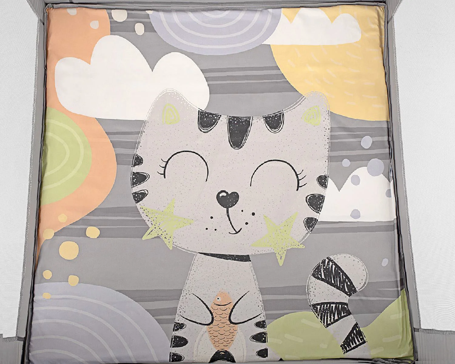 Манеж для детей KikkaBoo Enjoy Grey Cat