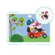 Puzzle mini Dodo Familia Peppa Pig pe motocicleta, 35 piese