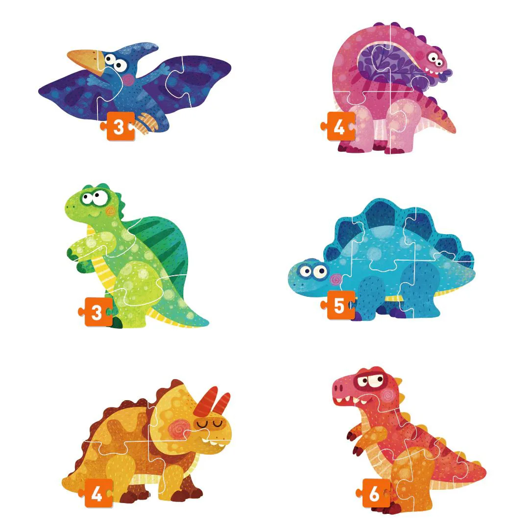 Primul puzzle Mideer Dinozauri draguti