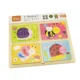Puzzle din lemn 4 in 1 Viga Toys Insects, 16 piese